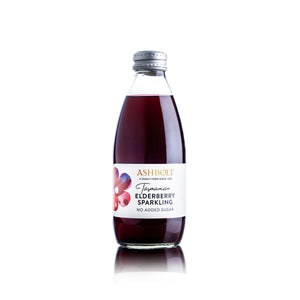 Bottle of Tasmanian Elderberry Sparkling no added sugar