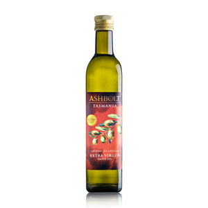 A bottle of Ashbolt Extra Virgin Olive Oil