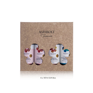 Ashbolt Elderberry & Elderflower Concentrate and others in a gift box